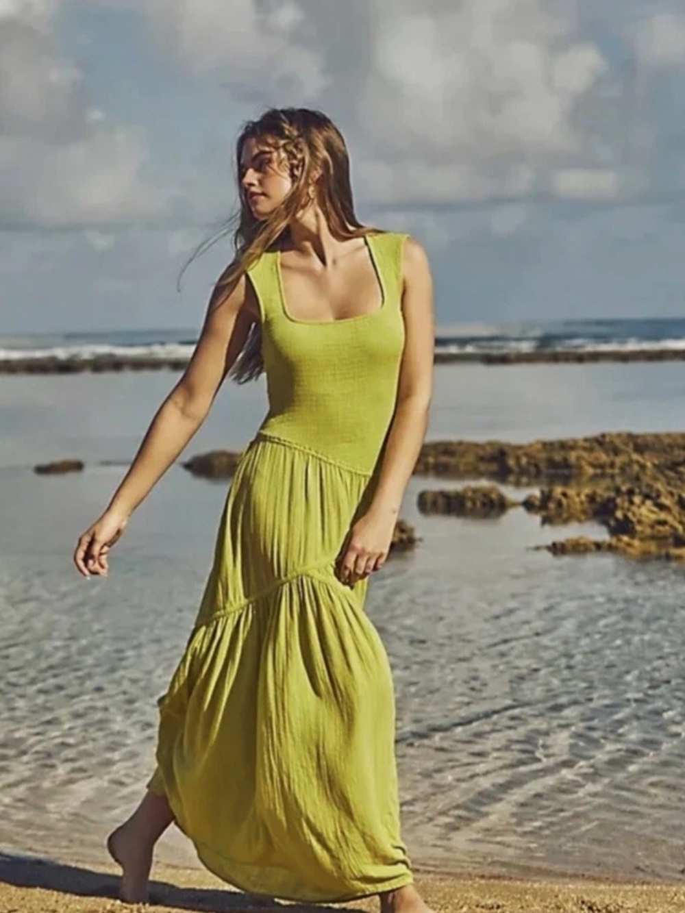 Free People Traveler Midi Dress Sz M